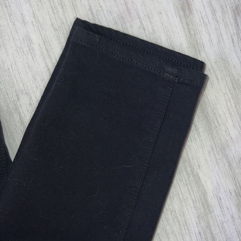 Express Mid Rise Black Ripped Jean Leggings - Picture 6 of 11